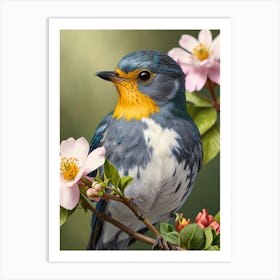 Bird On A Branch 5 Art Print