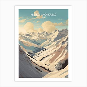 Poster Of Les 3 Vallees   France, Ski Resort Illustration 3 Art Print