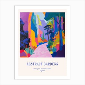 Colourful Gardens Birmingham Botanical Gardens 2 Blue Poster Art Print