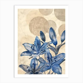 Blue Lilies 4 Art Print