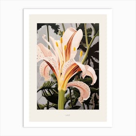 Flower Illustration Lily 3 Poster Art Print