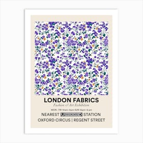 Poster Lavender Loom London Fabrics Floral Pattern 5 Art Print