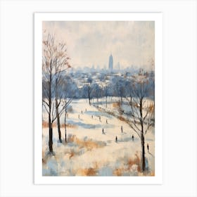 Winter City Park Painting Primrose Hill Park London 4 Art Print