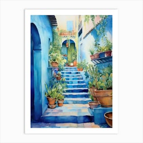 Blue Steps Art Print