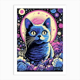 Galactic Purrplex, Psychedelic Cats series Art Print