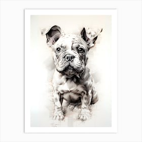 Contemporary Art Print of Bulldog in Oil Art Print