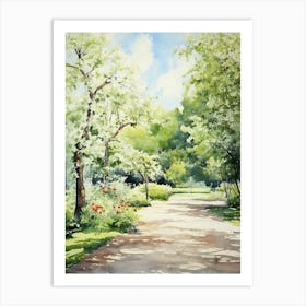 Gothenburg Botanical Gardens Watercolour 1 Art Print