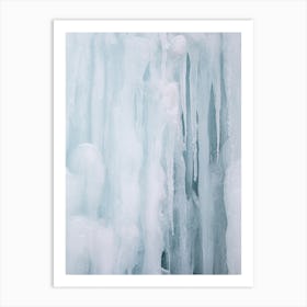 Frozen Waterfall In Norway Art Print