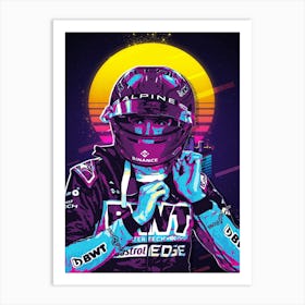 Esteban Ocon Alpine Driver Art Print