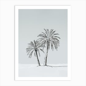 Palm Trees In The Desert Art Print