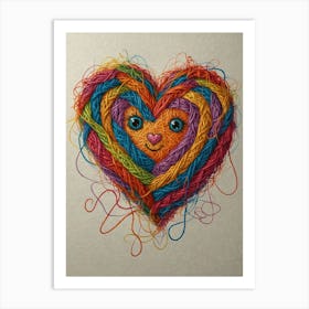 Heart Of Yarn 17 Art Print