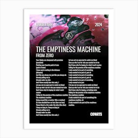 The Emptiness Machine - Linkin Park - Lyrics Poster Art Print