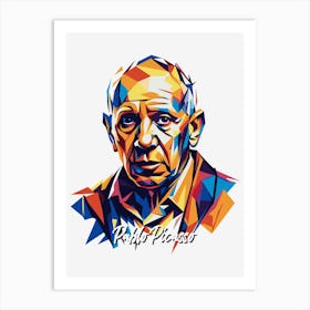 Pablo Picasso 03 Portrait WPAP Pop Art Art Print