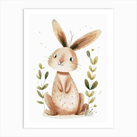 Polish Rabbit Kids Illustration 3 Art Print