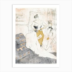 Fastening A Corset (1896), Henri de Toulouse-Lautrec Art Print