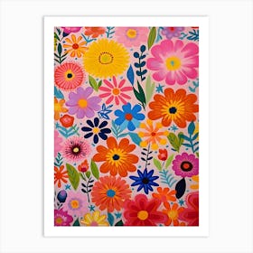 Abstract Floral Botanical Art Print