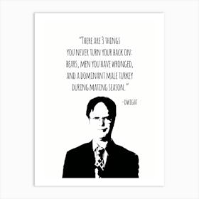 Dwight Schrute Quotes 7 Art Print