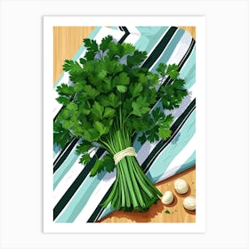 Cilantro Summer Illustration 6 Art Print