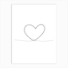 Heart Drawing Art Print