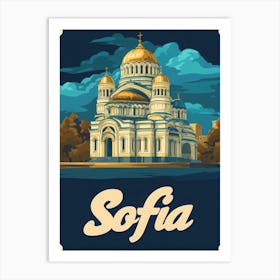 Aihrgdesign A Vintage Travel Poster Of Sofia 1 Art Print