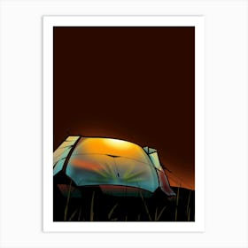 Tent In The Grass Art Print