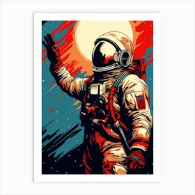 Astronaut In Space 4 Art Print