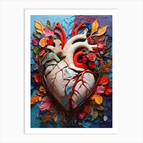 Heart Of Flowers 1 Art Print