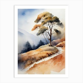 Watercolor Of A Tree 7 Art Print