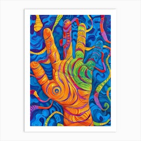 Psychedelic Hand Art Print