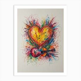 Heart Of Music 20 Art Print