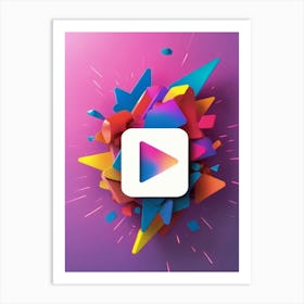 Play Button Art Print