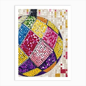 Mosaic Christmas Ornament Art Print