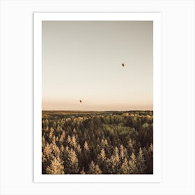 Hot Air Balloon Sunset Art Print