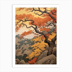 Katsura 1 Vintage Autumn Tree Print  Art Print