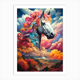 Horse In The Sky 3 Art Print