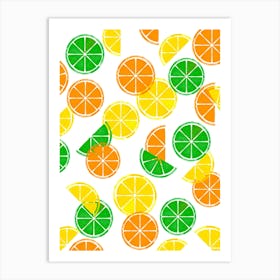 Lemons, Oranges and Limes Art Print