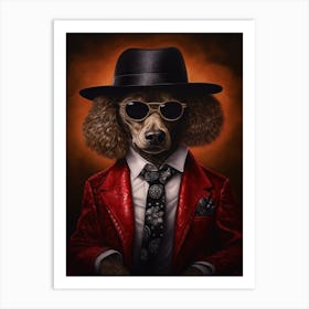 Gangster Dog Poodle 2 Art Print