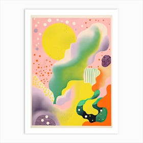 Abstract Landscape Risograph Style Art Print