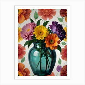 Flowers In A Vase 43 Art Print