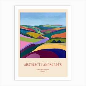 Colourful Abstract Exmoor National Park England 4 Poster Art Print