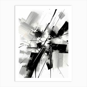 Curiosity Abstract Black And White 4 Art Print