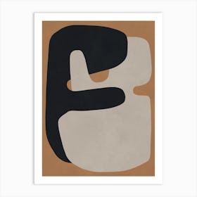 Abstraction on brown background 3 Art Print