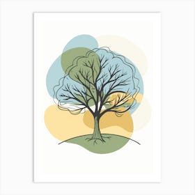 Tree On A Hill 1 Art Print