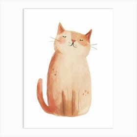 Thai Cat Clipart Illustration 3 Art Print