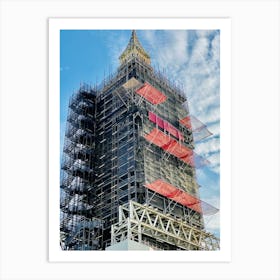 Scaffolding On A Building Art Print