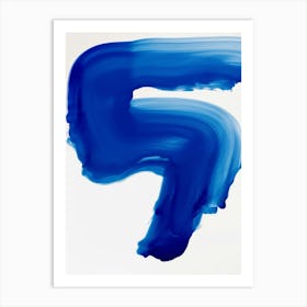 Blue Number 7 Art Print