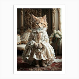 Victorian Cat 3 Art Print