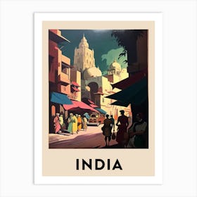 India 2 Vintage Travel Poster Art Print