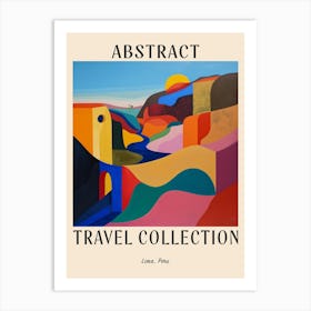 Abstract Travel Collection Poster Lima Peru 5 Art Print