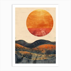 Sunset In The Desert 3 Art Print